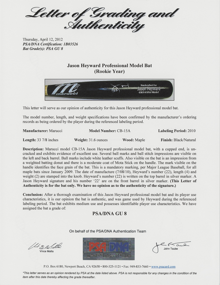 Jason Heyward Unsigned Atlanta Braves Game Issued Louisville Slugger Pink  MLB Bat – Radtke Sports