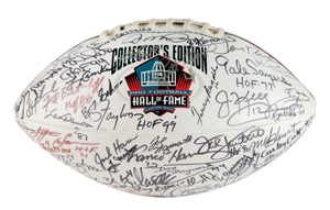 Lot #9172  NFL Hall of Famers Signed Football - Image 2