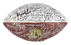 Lot #9172  NFL Hall of Famers Signed Football - Image 3