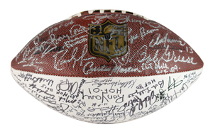 Lot #9172  NFL Hall of Famers Signed Football - Image 4