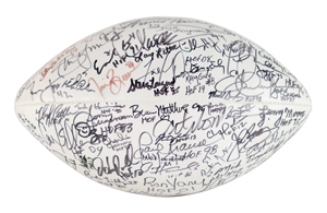 Lot #9172  NFL Hall of Famers Signed Football - Image 5