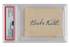 Lot #9144 Babe Ruth Signature