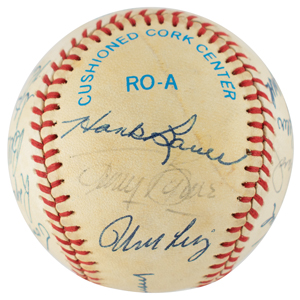 Lot #9273  NY Yankees Old-Timers Signed Baseball - Image 5