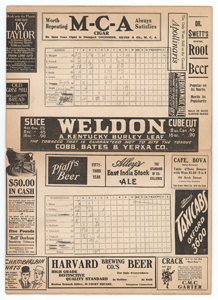 Lot #9224  Circa 1910 Boston vs Washington Baseball Record with Score Card (Scored) - Image 2