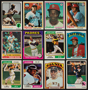 Lot #9103  1970s-1980s Topps Baseball HOFers 'Shoebox' Lot of (143)