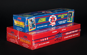 Lot #9125  1988-1989 Score Baseball Lot of (3) Factory-Sealed Complete Sets