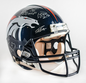 Lot #9298  2015 Denver Broncos Super Bowl 50 Team-Signed Helmet with Peyton Manning