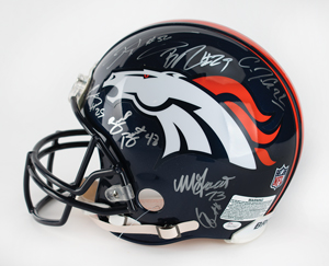 Lot #9298  2015 Denver Broncos Super Bowl 50 Team-Signed Helmet with Peyton Manning - Image 2