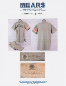 Lot #9001 Roger Peckinpaugh's Game-Used 1918 New York Yankees Road Uniform - Image 17
