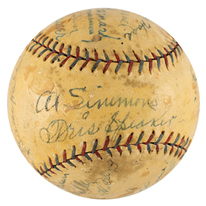 Lot #9005  1928 Philadelphia Athletics Team-Signed Baseball