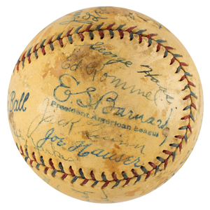 Lot #9005  1928 Philadelphia Athletics Team-Signed Baseball - Image 4
