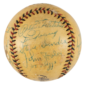 Lot #9006  1938 NY Yankees Team-Signed Baseball - Image 2