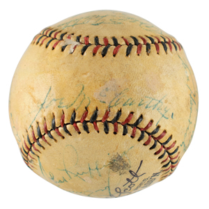 Lot #9006  1938 NY Yankees Team-Signed Baseball - Image 3