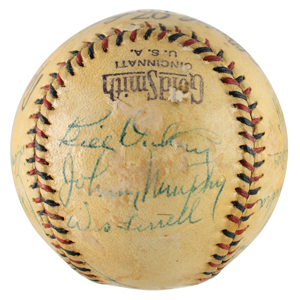 Lot #9006  1938 NY Yankees Team-Signed Baseball - Image 5