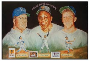 Lot #9263 Mickey Mantle, Willie Mays, and Duke Snider - Image 1