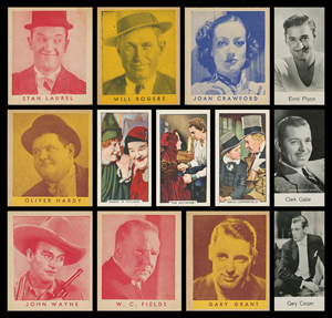 Lot #9195  1930s-40s Hollywood Icons Movie Star Card Lot of (152)