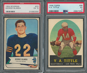 Lot #9158  1950s Football Hall of Famers Lot of (4)