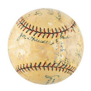 Lot #9320  1929 Cleveland Indians Team-Signed Baseball