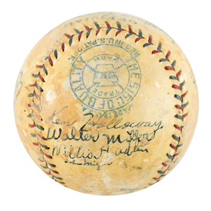 Lot #9320  1929 Cleveland Indians Team-Signed Baseball - Image 4