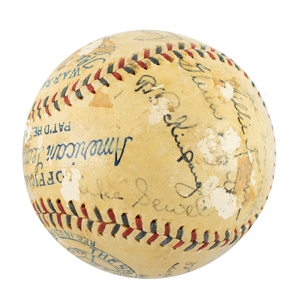 Lot #9321  1932 Cleveland Indians Team-Signed Baseball - Image 5
