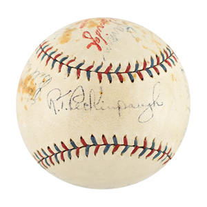 Lot #9322  1932 Cleveland Indians Team-Signed Baseball