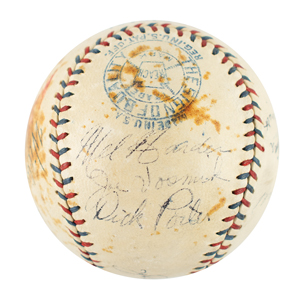 Lot #9322  1932 Cleveland Indians Team-Signed Baseball - Image 2