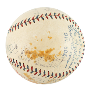 Lot #9322  1932 Cleveland Indians Team-Signed Baseball - Image 3