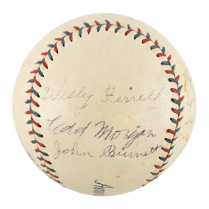 Lot #9322  1932 Cleveland Indians Team-Signed Baseball - Image 4