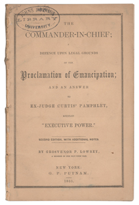 Lot #80 Abraham Lincoln: Emancipation Proclamation
