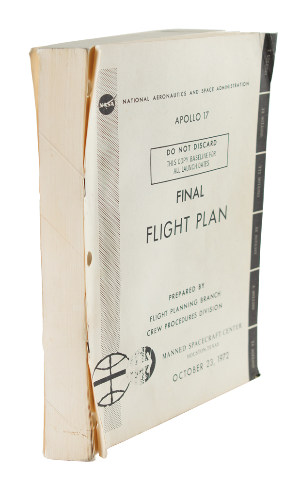 Lot #3472  Apollo 17 Final Flight Plan