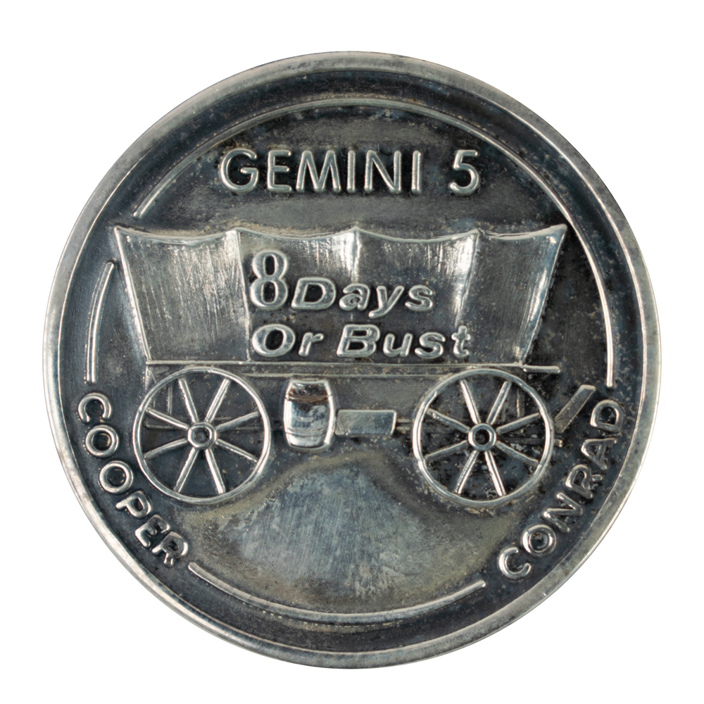Lot #3056 Charles Conrad's Gemini 5 Flown Fliteline Medallion