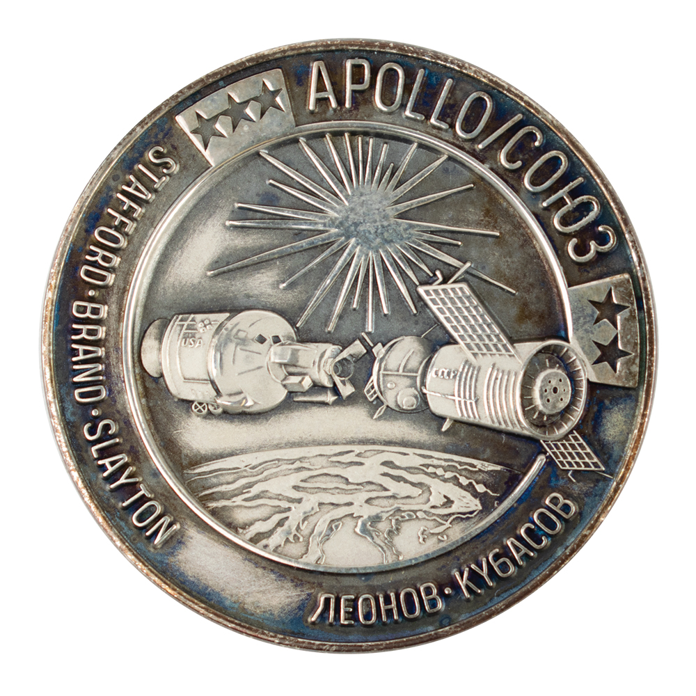 Lot #3574 Tom Stafford's Apollo-Soyuz Flown Robbins Medallion