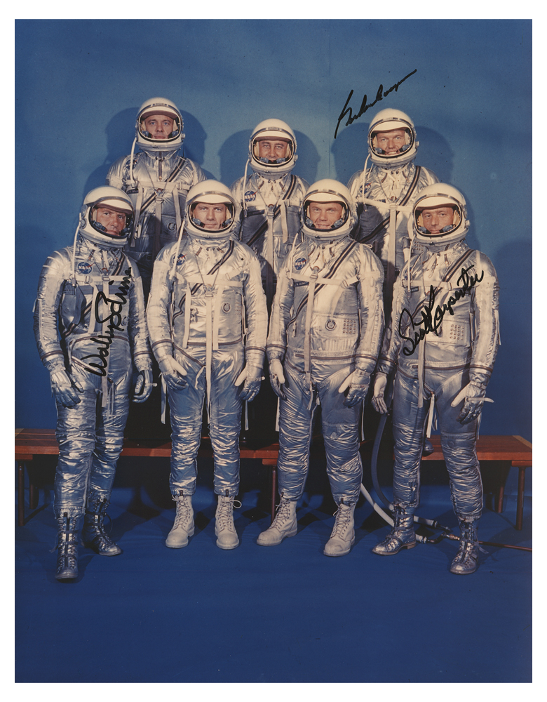 Lot #3032  Mercury Astronauts: Carpenter, Cooper, and Schirra