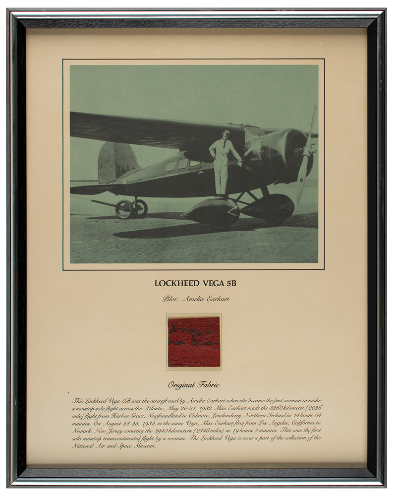 Lot #3676 Amelia Earhart Lockheed Vega 5B Wing Fabric