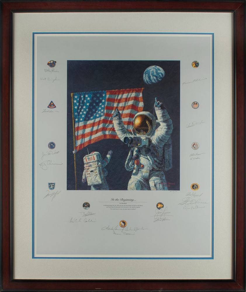 Lot #3504 Wally Schirra's Apollo Astronauts (20) Signed Lithograph