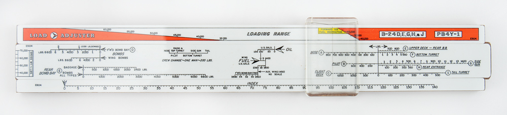 Lot #3689  B-24 Liberator Load Master's Slide Rule