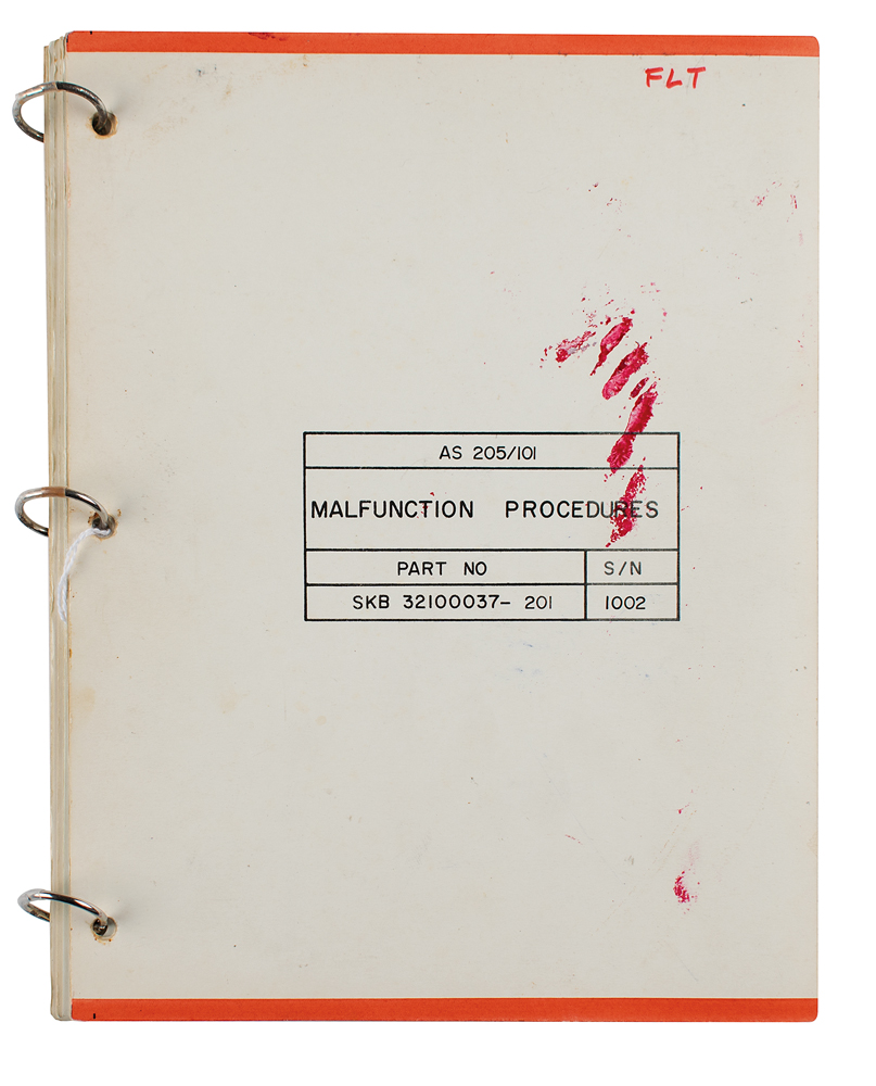 Lot #3335 Al Worden's Apollo 7 Command Module Malfunction Procedures Manual