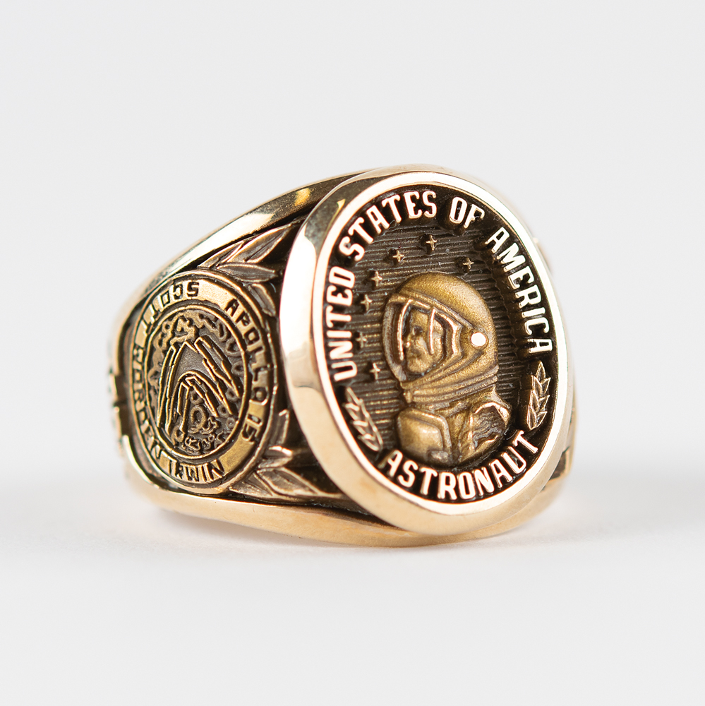 Lot #3378 Al Worden's Gold Apollo 15 Astronaut Ring