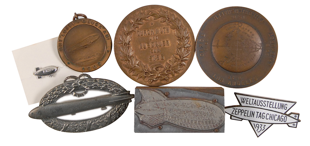 Lot #3718 Ferdinand von Zeppelin Group of Medals and Badges