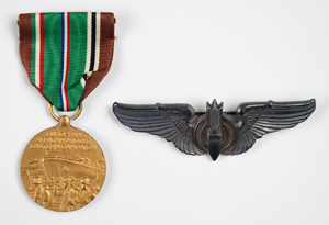 Lot #3683  World War II: Henry Baker's B-24 A-2 Flight Jacket and Service Medals - Image 6