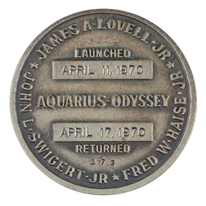 Lot #3273 Fred Haise's Apollo 13 Flown Robbins Medallion - Image 2