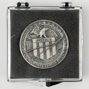 Lot #3440 Charlie Duke's Apollo 16 Flown Robbins Medallion - Image 3