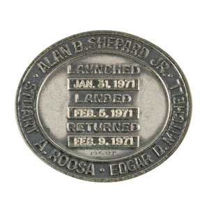 Lot #3301 Edgar Mitchell's Apollo 14 Flown Robbins Medallion - Image 2