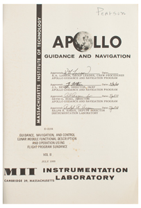 Lot #3153  Apollo Lunar Module AGC Guidance and Navigation Manual - Image 3