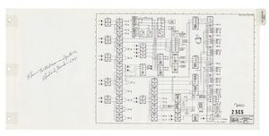 Lot #3246 Richard Gordon's Apollo 12 Flown CSM Stabilization Control System Schematic