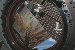 Lot #3553  Soyuz TMA-14/ISS Flown Painting by Jan Fekete - Image 3
