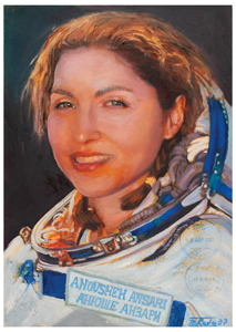Lot #3556  Soyuz TMA-14/ISS Flown Painting by Jan Fekete
