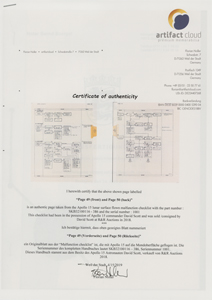 Lot #3408  Apollo 15 Surface-Flown Checklist Page - Image 3
