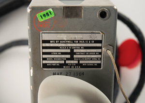 Lot #3098  Apollo Command Module Block I Rotational Hand Controller - Image 2
