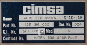 Lot #3613  Spacelab MATRA-CIMSA Computer - Image 4